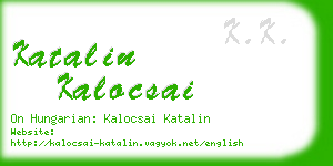 katalin kalocsai business card